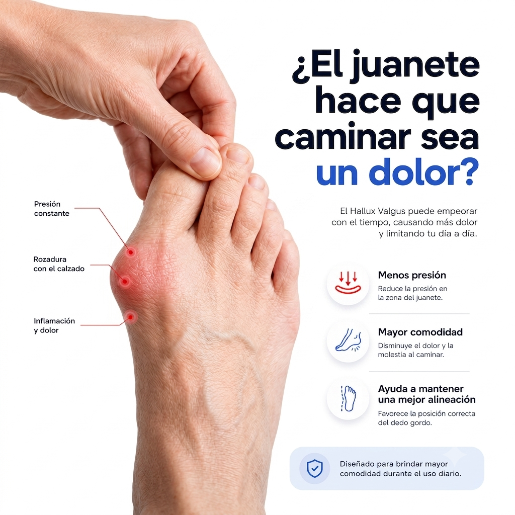 Corrector para alineación del hallux valgus (Juanete)